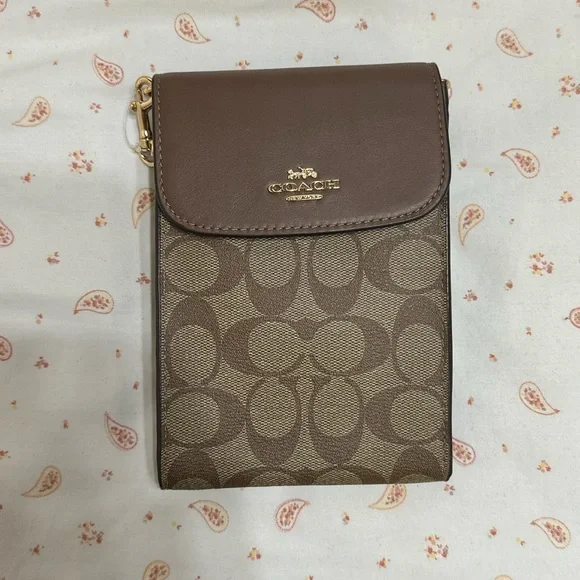 Coach Rachel Phone Crossbody in Signature Canvas Khaki|NEW W/O TAGS|Never Worn - Picture 2 of 10